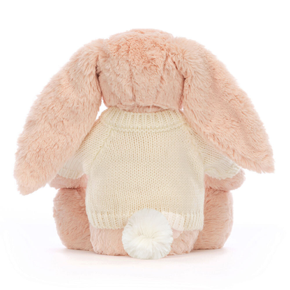 Bashful Blush Bunny With Personalized Cream Jumper - US 1241