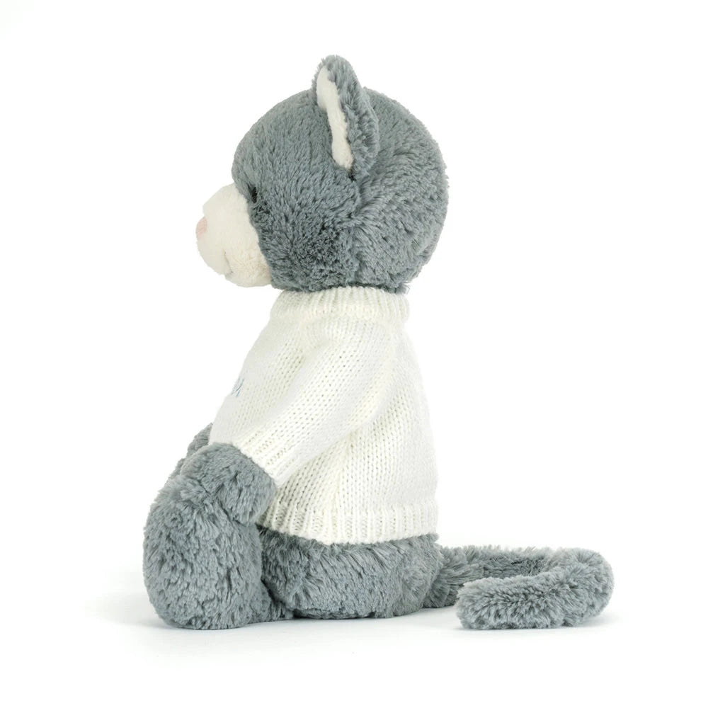 Bashful Kitten With Personalized Cream Jumper - US 5819