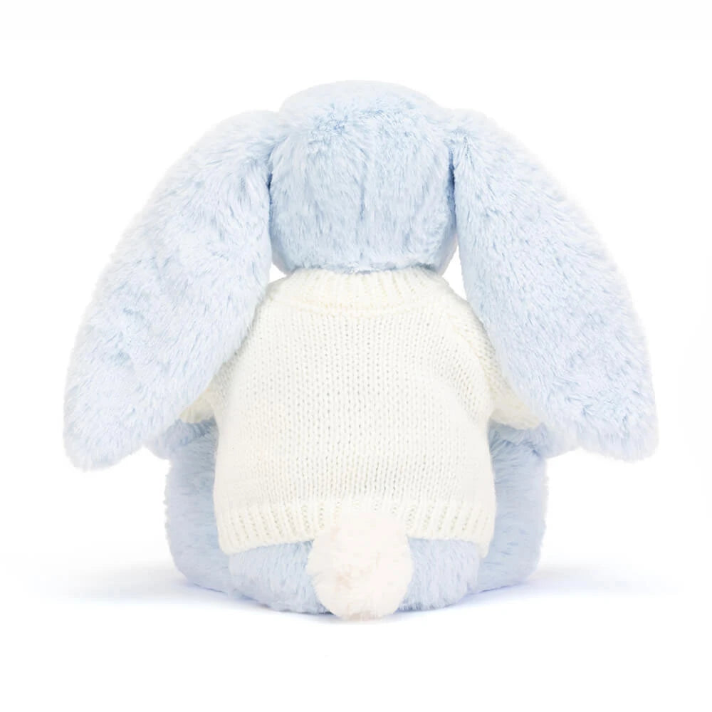 Bashful Blue Bunny With Personalized Cream Jumper - US 5947