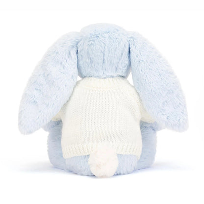 Bashful Blue Bunny With Personalized Cream Jumper - US 5947