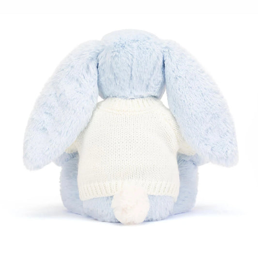 Bashful Blue Bunny With Personalized Cream Jumper - US 5947