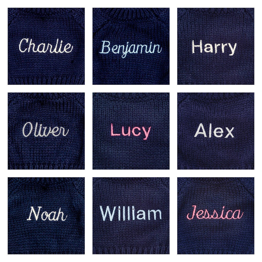 Bashful Fudge Puppy With Personalized Navy Jumper - US 6284