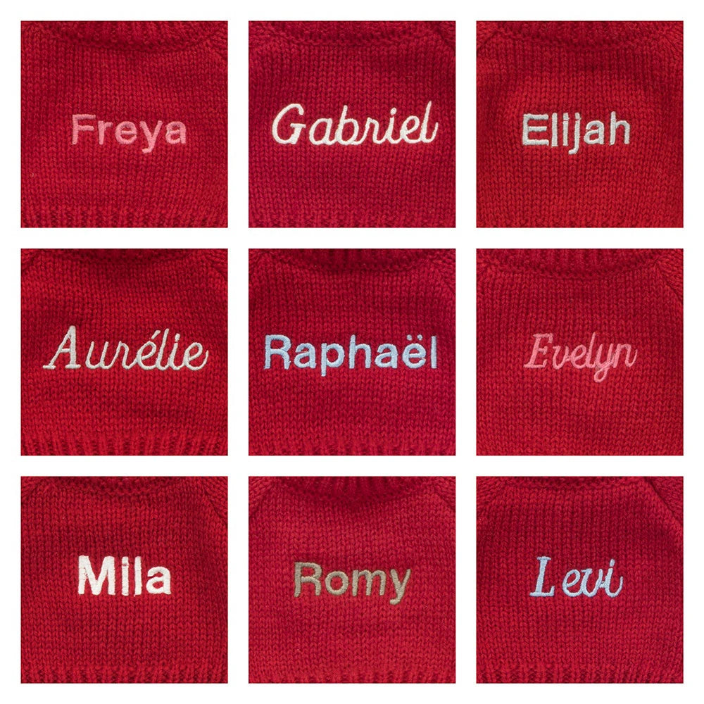 Bashful Monkey With Personalized Red Jumper - US 3282