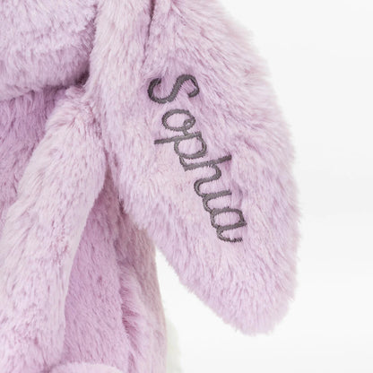 Personalized Bashful Lilac Bunny Medium - US 6595
